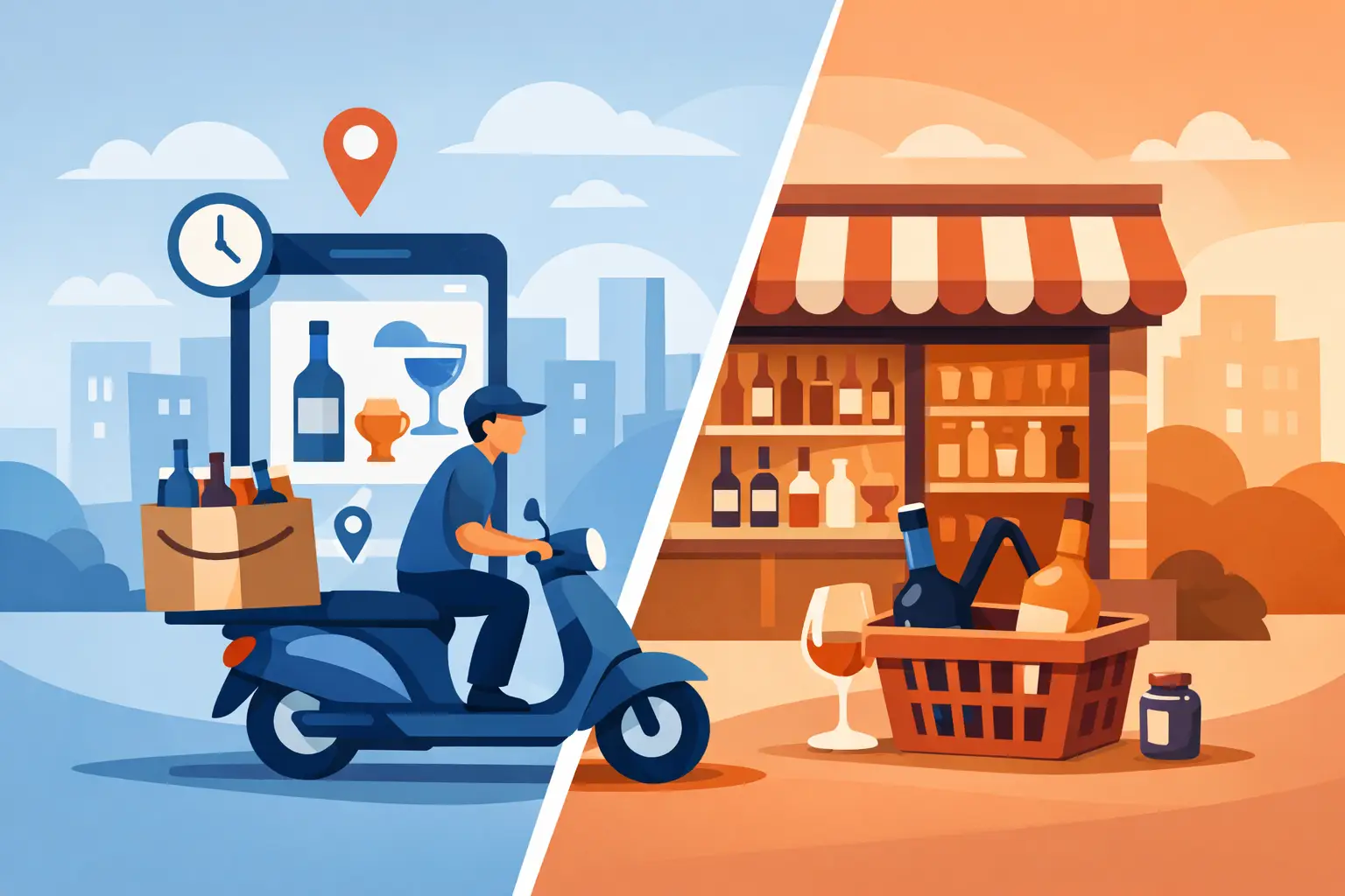 Delivery Service Versus Liquor Store